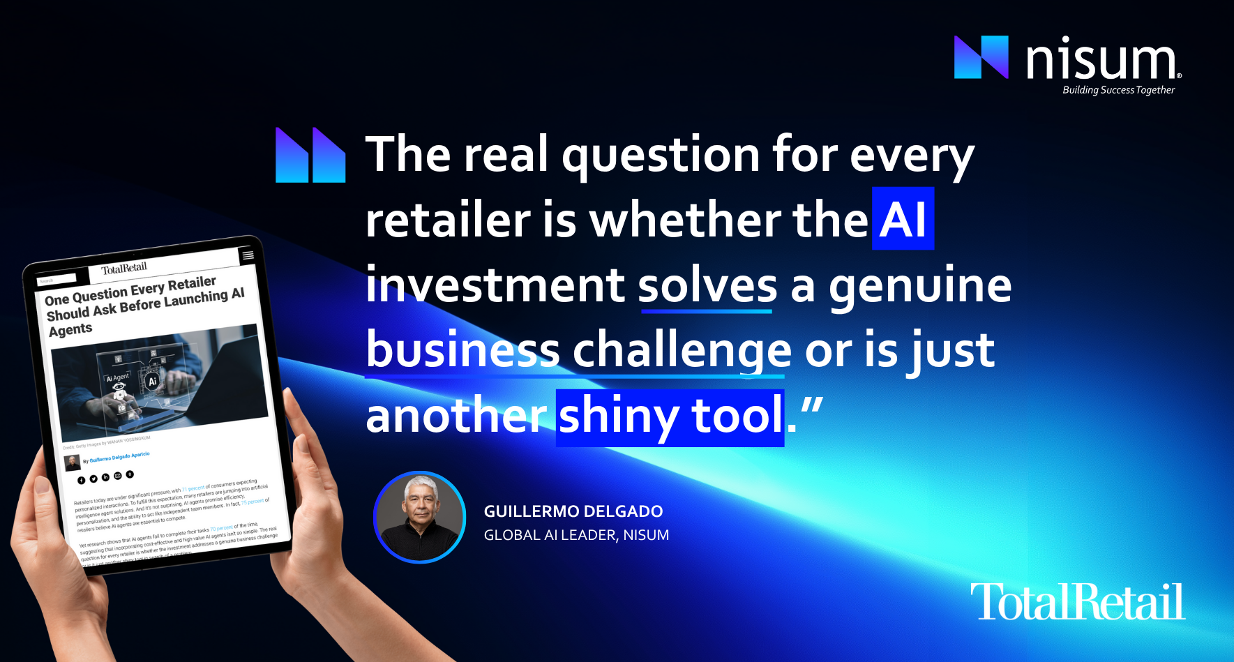 Guille featured in Total Retail blog banner